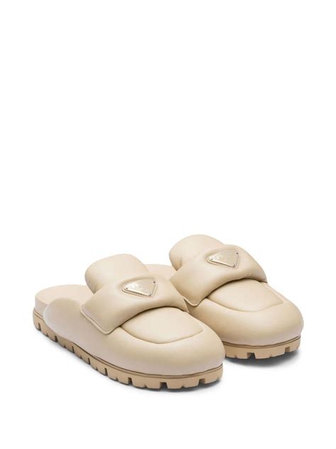 prada womens slippers sale|Prada leather logo mules 40.5.